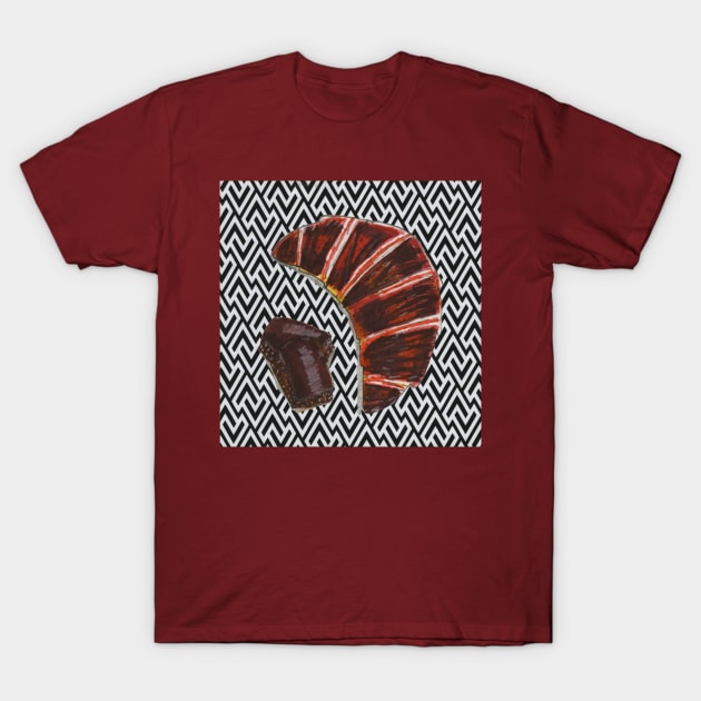 Roll and Bubble Chocolate T-Shirt by Mila-Ola_Art